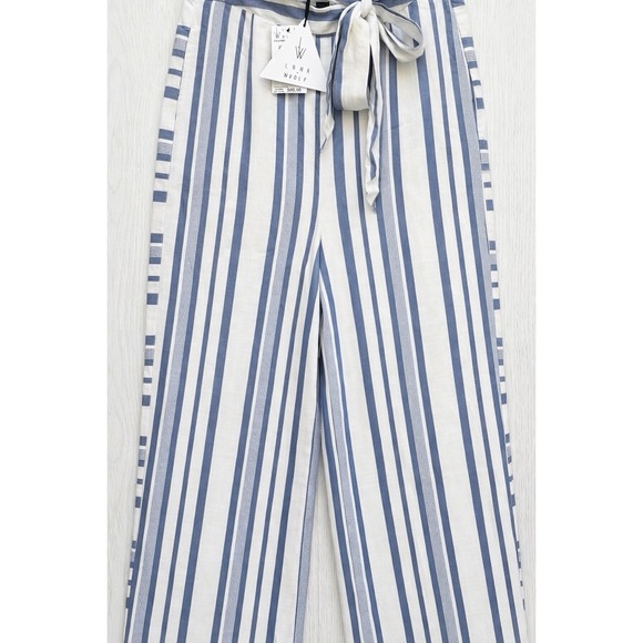 Anthropologie Pants - Anthropologie Lost and Wander Blue White Stripes Pants NWT $80